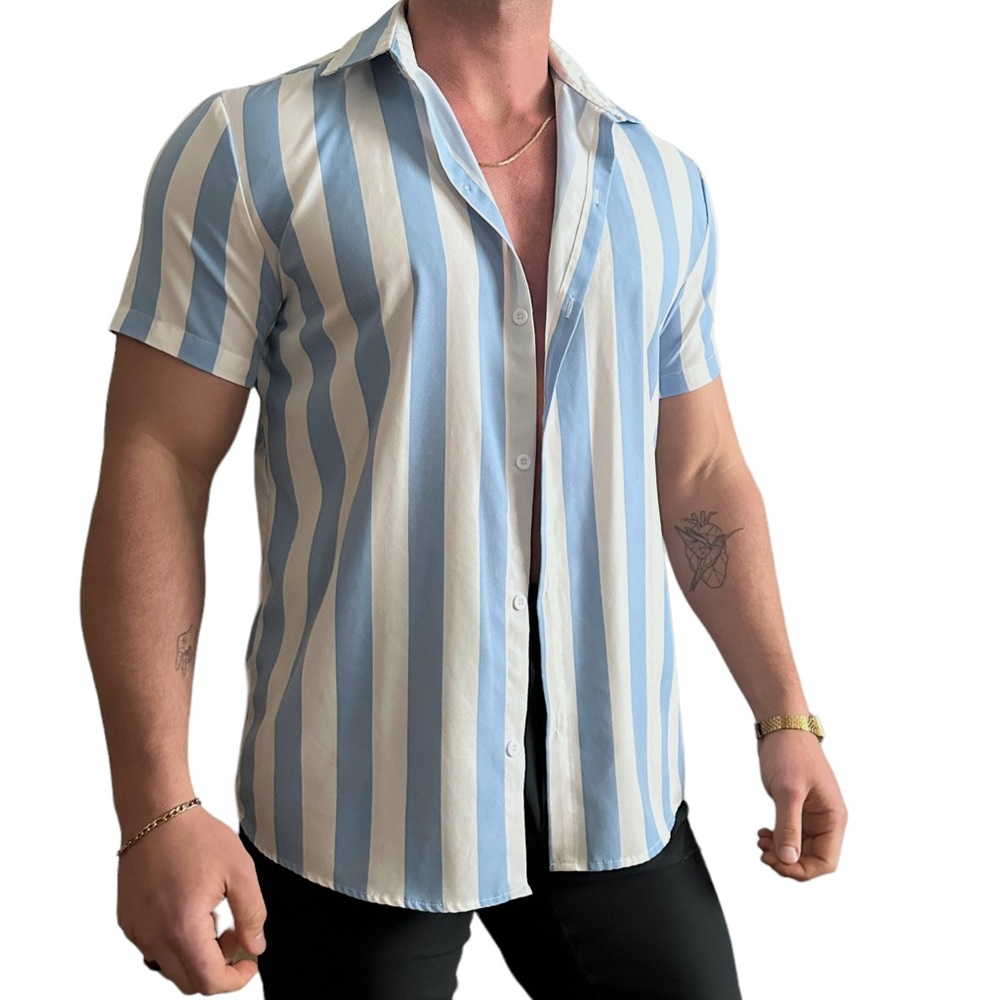 Blue Striped Button Down - image 1
